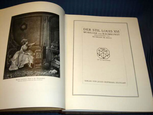 Der Stil Louis XVI , De Ricci , 1913