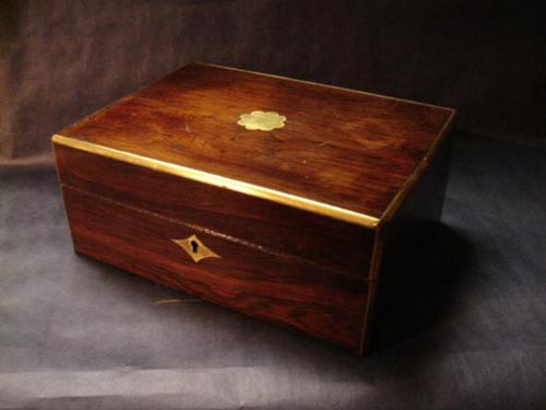 Brazillian rosewood document box