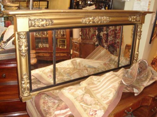 Regency giltwood overmantle mirror