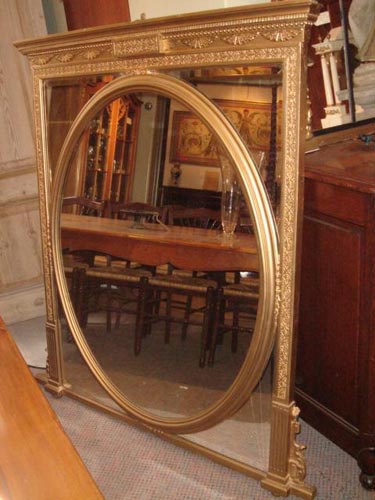 Victorian giltwood overmantle mirror 