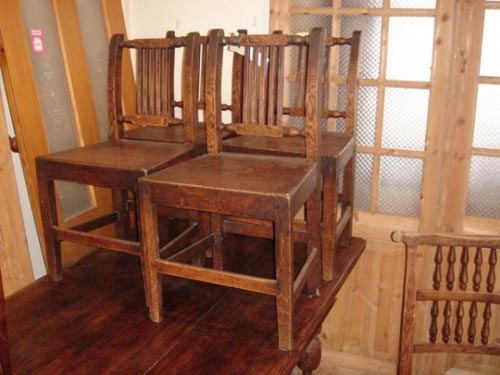 Georgian oak chair set of four 1800