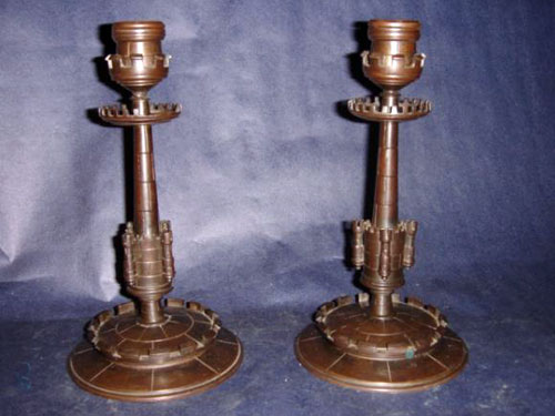 Beautiful castellated candelsticks