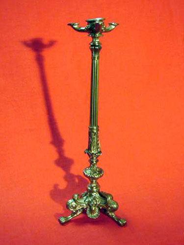 Single bronze Louis Philippe candlestick