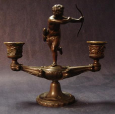 Napoleon III French bronze candelabra