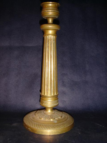 Antique Empire period candlestick