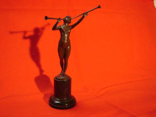 rt Deco Berlin bronze nude dancer