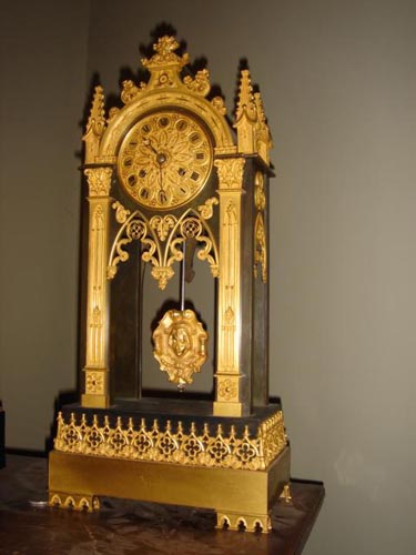 French Bronze Gothic Ormolu clock 1825