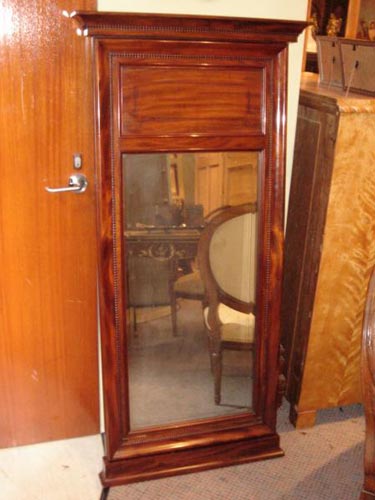 Tall mahogany Empire pier mirror 1830 