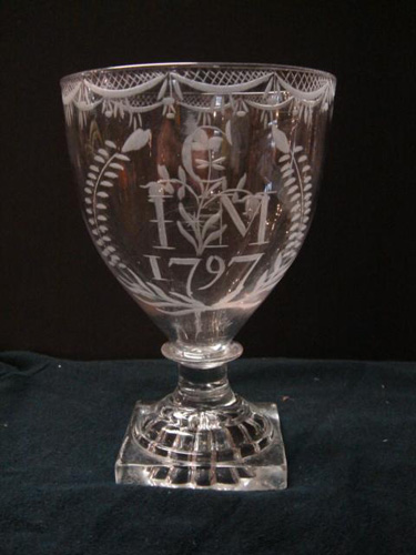Georgian toasting goblet dated 1797