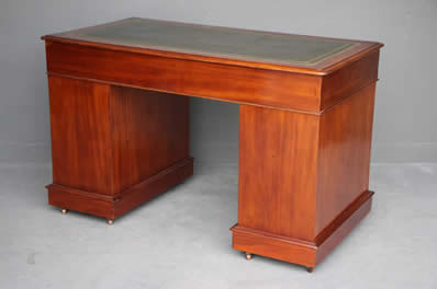 Antique double pedestal desk