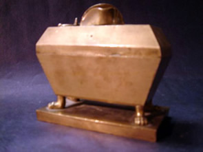 Extremely rare ormolu Empire inkwell