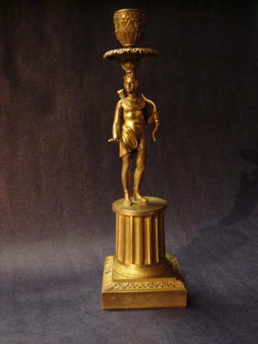 Gilt bronze candlestick Ormolu 1790