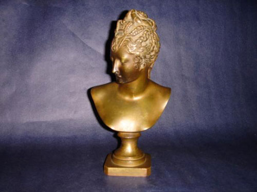 Ormolu bust of a French lady 